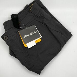 Eddie Bauer Cargo Pants Mens 36x34 Grey New Hiking Outdoor Belted Travex NEW